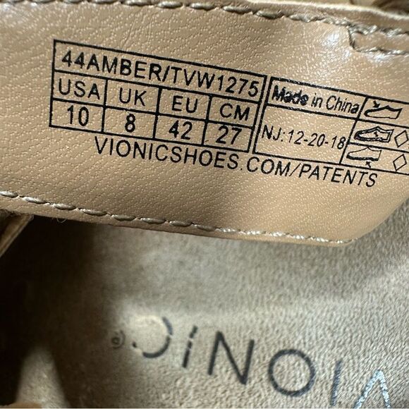 Vionic Tan Comfort Sandals Women’s Size 10 - Picture 8 of 9
